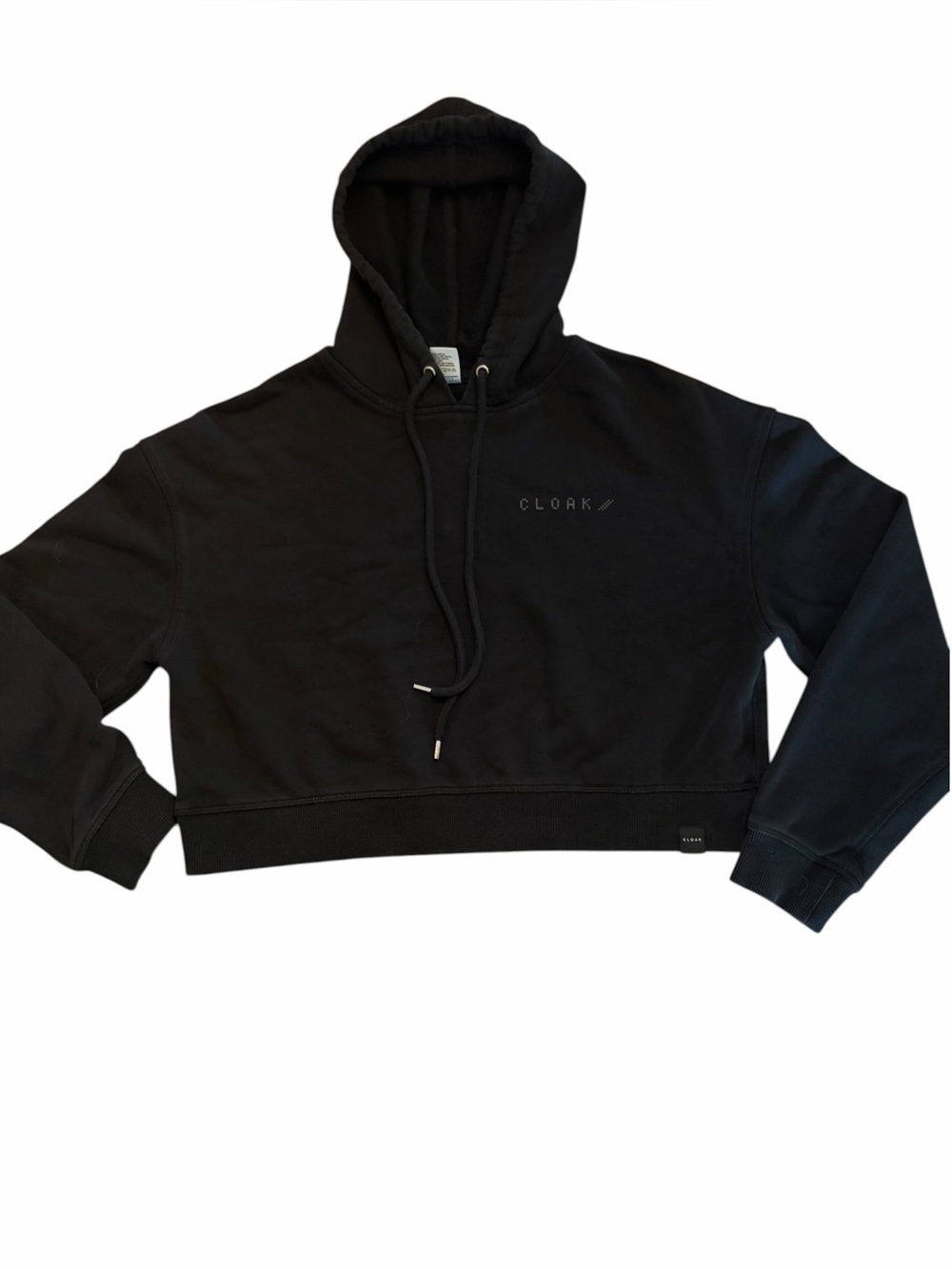 CLOAK Matrix/Dystopia Grid Cropped Hoodie